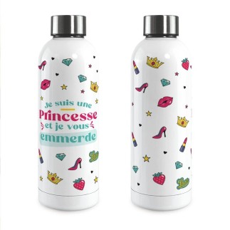 Gourde Isotherme Large Je Suis Une Princesse