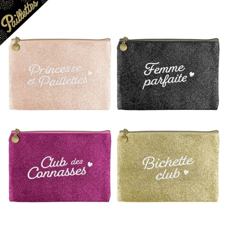 Porte-Monnaie A Paillettes Brodées