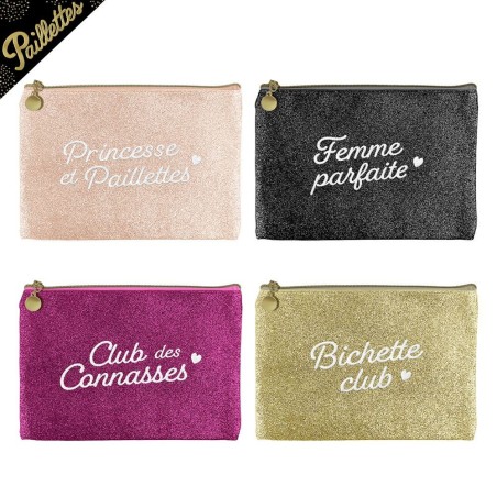 Porte-Monnaie A Paillettes Brodées