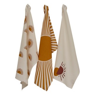 Lot de 3 torchons Solaris