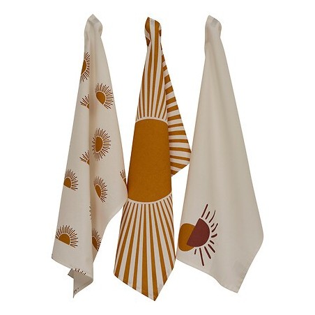 Lot de 3 torchons Solaris