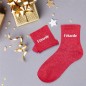 Chaussettes Paillettes Fetarde Rouge