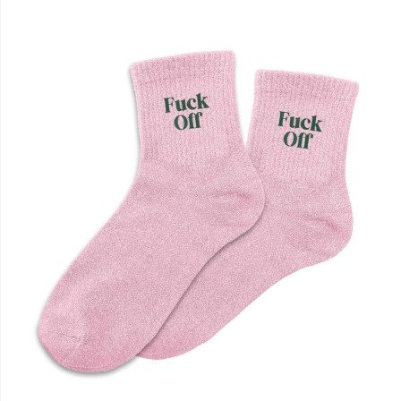 Chaussettes Paillettes Fuck Off