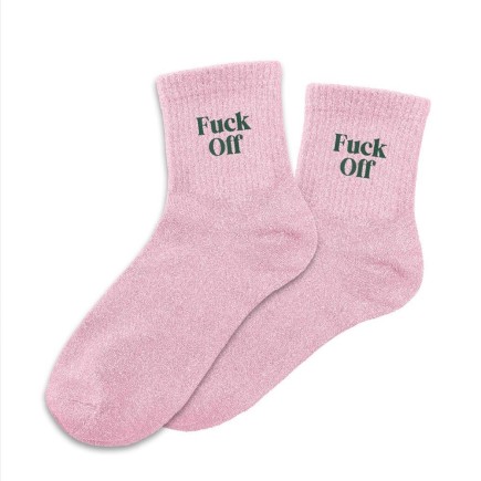 Chaussettes Paillettes Fuck Off
