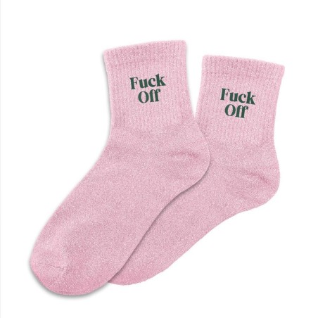Chaussettes Paillettes Fuck Off