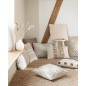 Coussin bouclette coton ivoire