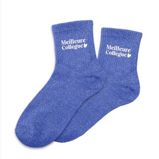 Chaussettes Paillettes Meilleure Collegue