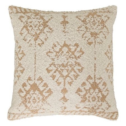 Coussin bouclette Ozel 40 x 40 cm coton ivoire