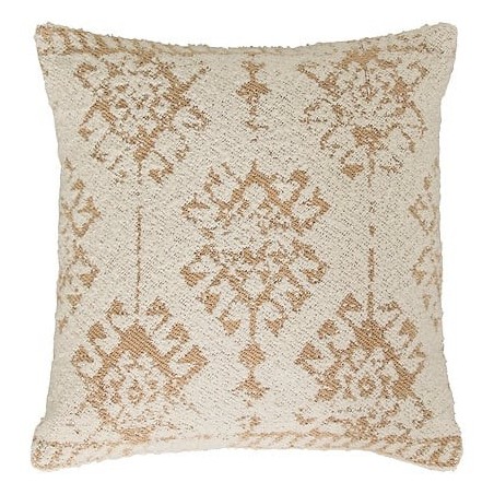 Coussin bouclette Ozel 40 x 40 cm coton ivoire