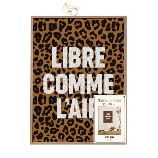 Toile Tuftee Leopard Libre Comme L'Air