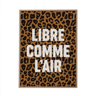 Toile Tuftee Leopard Libre Comme L'Air