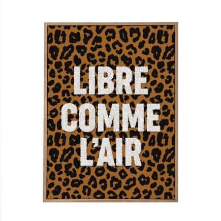 Toile Tuftee Leopard Libre Comme L'Air