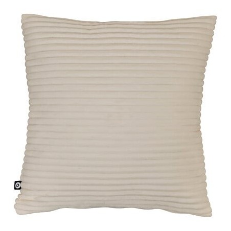 Coussin flanelle côtelé Arum 38 x 38 cm ivoire
