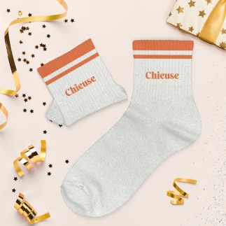 Chaussettes Paillettes A Bandes Chieuse