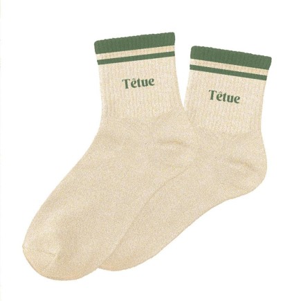 Chaussettes Paillettes A Bandes Tetue