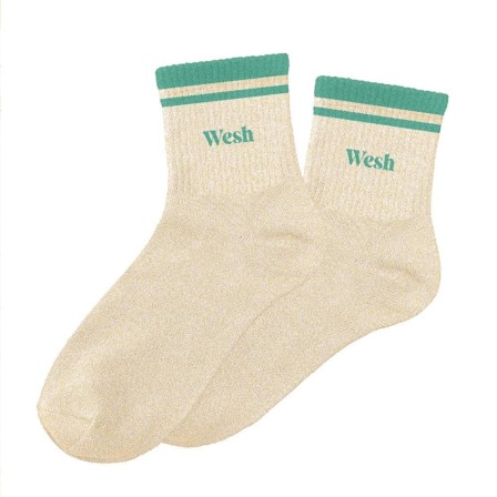 Chaussettes Paillettes A Bandes Wesh
