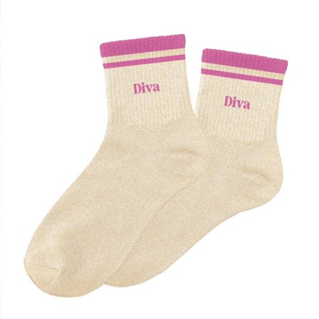 Chaussettes Paillettes A Bandes Diva