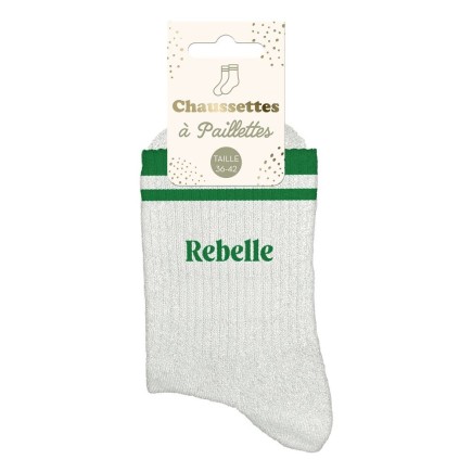 Chaussettes Paillettes A Bandes Rebelle