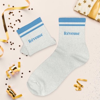 Chaussettes Paillettes A Bandes Reveuse