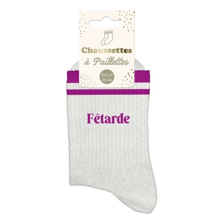 Chaussettes Paillettes A Bandes Fetarde