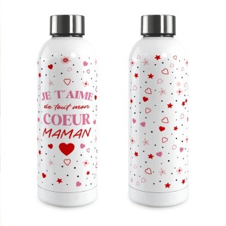 Gourde Isotherme Large Je T'aime De Tout Mon Coeur Maman