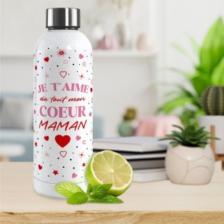 Gourde Isotherme Large Je T'aime De Tout Mon Coeur Maman