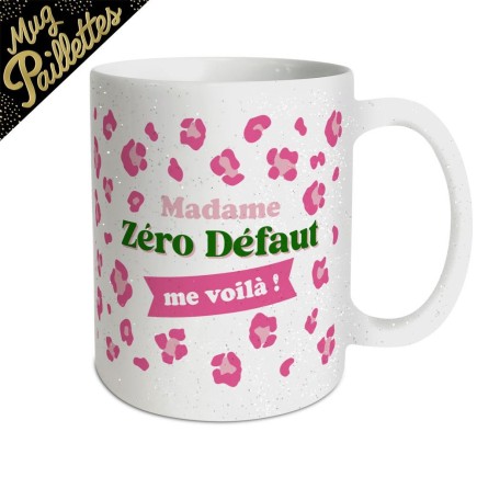 Mug A Paillettes Leopard Madame Zero