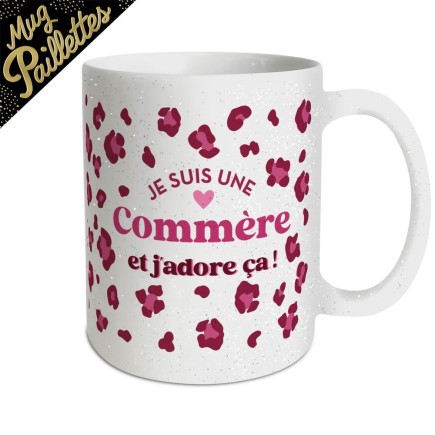 Mug A Paillettes Leopard Commere
