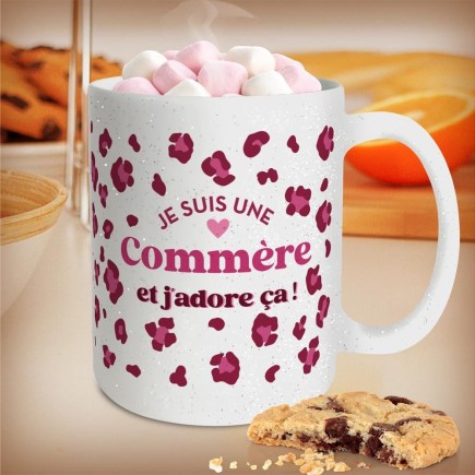 Mug A Paillettes Leopard Commere