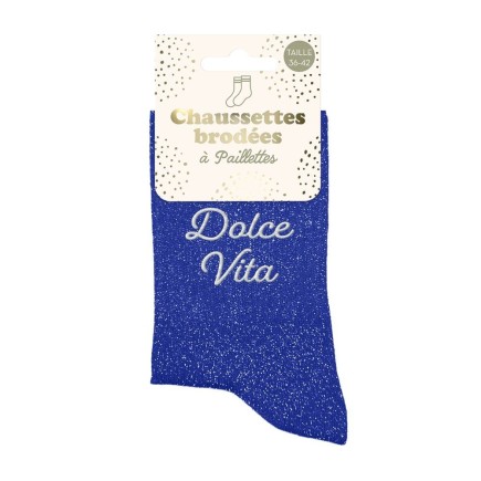 Chaussettes Paillettes Brodees Dolce Vita