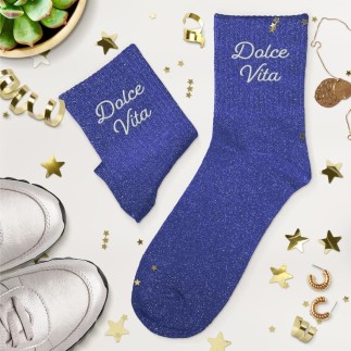 Chaussettes Paillettes Brodees Dolce Vita