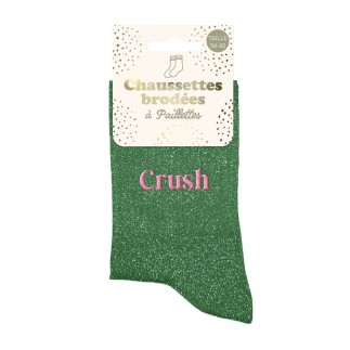 Chaussettes Paillettes Brodees Crush