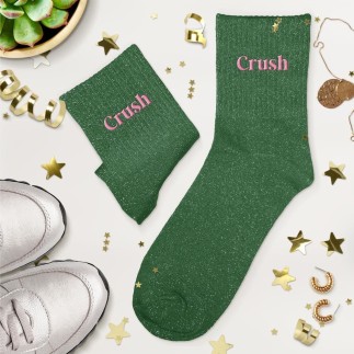 Chaussettes Paillettes Brodees Crush