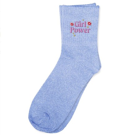 Chaussettes Paillettes Brodees Girl Power