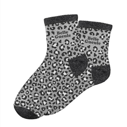 Chaussettes Paillettes Leopard Belle Gueule