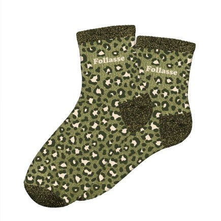Chaussettes Paillettes Leopard Follasse
