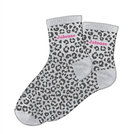 Chaussettes Paillettes Leopard Jalouse