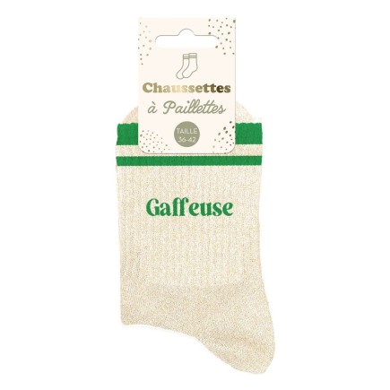 Chaussettes Paillettes A Bandes Gaffeuse