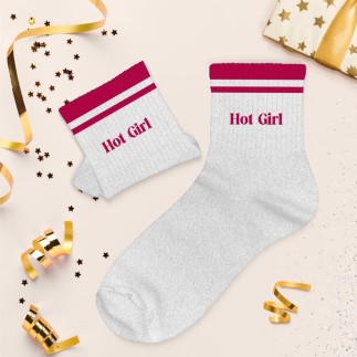 Chaussettes Paillettes A Bandes Hot Girl