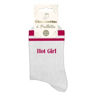 Chaussettes Paillettes A Bandes Hot Girl