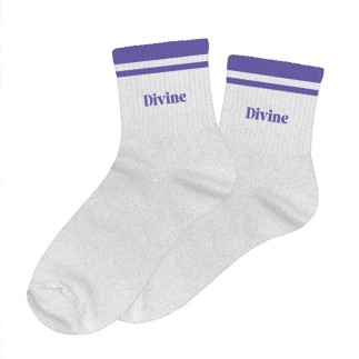 Chaussettes Paillettes A Bandes Divine