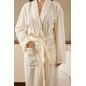 Peignoir velours côtelé flanelle ivoire