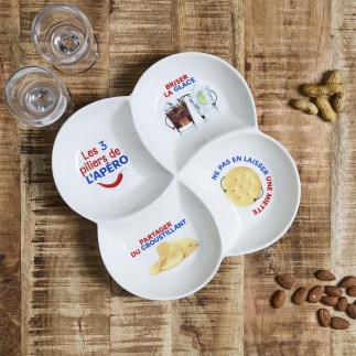 PLAT APERO 4 COMPARTIMENTS LUDIQUE 30CM