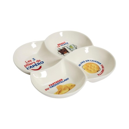 PLAT APERO 4 COMPARTIMENTS LUDIQUE 30CM