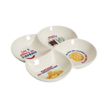 PLAT APERO 4 COMPARTIMENTS LUDIQUE 30CM