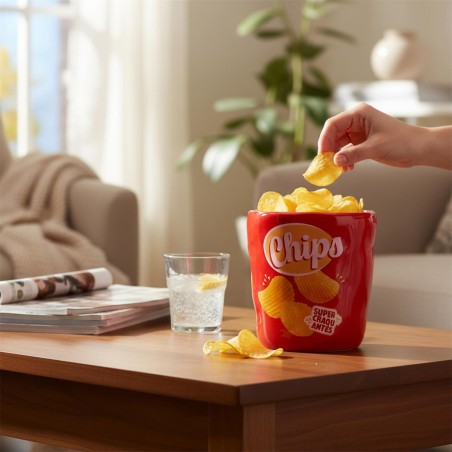 PAQUET DE CHIPS EN CERAMIQUE H15.5CM