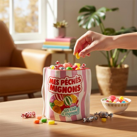 PAQUET DE BONBONS EN CERAMIQUE H12CM