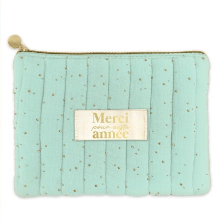Pochette gaze de coton merci pour cette annee