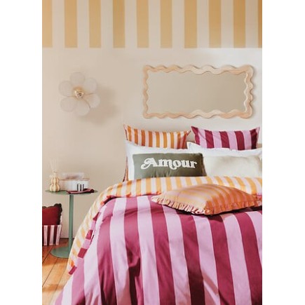 Coussin broderie Amour kaki