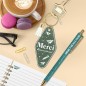 Duo paillettes porte-cles motel et stylo merci beaucoup